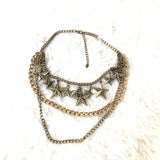 Cara NY Multi Chain Star Pendants Necklace