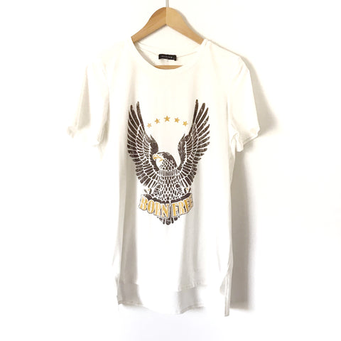Zutter Eagle “Born Free” White T-shirt- Size S