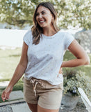 LOFT Tan Drawstring Waist Shorts NWT- Size L