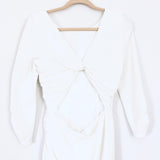 Ark & Co White Twist Back Long Sleeve Dress- Size M