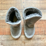 Mou Grey Eskimo Stitched Ankle Boots- Size ~8 (see notes)