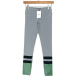 Splits 59 Light Heather Grey With Black Mesh & Green Leggings NWT- Size XS (Inseam 24")