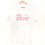 Black Sparrow White Babe Tee- Size S