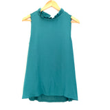 LOFT Green Ruffle Collar Tank NWT- Size S