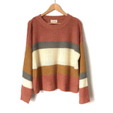 Be Cool Striped Knit Sweater- Size M