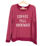 Grayson Threads Burgundy "Coffee Till Cocktails" Top- Size L