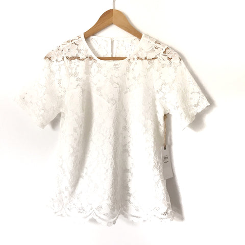 Leith Ivory Lace Blouse NWT- Size S