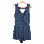 Sleep By Cacique Blue Open Back Pajama Romper- Size 12