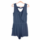 Sleep By Cacique Blue Open Back Pajama Romper- Size 12