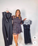 Elizabeth and James Floral Sheer Sleeve Dress- Size XL