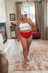 Aerie Red High Cut Cheeky Bikini Bottoms- Size XL (sold out online)