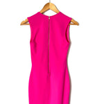 Lulus Hot Pink Deep V Fitted Dress- Size XS/S