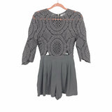 Misguided Grey Romper- Size US 6