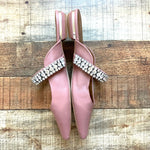 Kurt Geiger Camel Leather Embelished Rhinestone Strap Mules- Size 39 (see notes, sold out online)