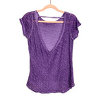 AG Jeans Purple Heathered Cut Out Back Top- Size XS