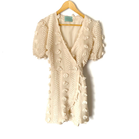 Judith March Cream Tie Wrap “Lola” Dress- Size S