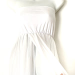 No Brand White Sheer Maternity Maxi Dress- Size OS