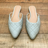 LOFT Light Slate Blue Quilted Mules- Size 11 (BRAND NEW)