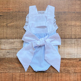 The Beaufort Bonnet Company Blue Seersucker Bubble NWT- Size 6-12M