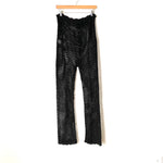 Amaryllis Black “High Current” Crochet Pants- Size XL