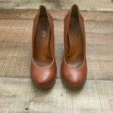 Kork-Ease Cognac Heel- Size 7