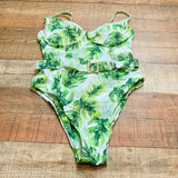 Buddy Love Palm Print Belted One Piece NWT- Size M