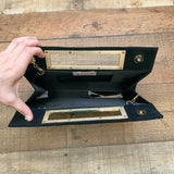 Lisi Lerch Black Suede Like Clutch Bag