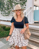 Saints & Hearts Cream Animal Print Skirt- Size S (sold out online)