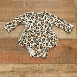 Spearmint Love Bamboo Animal Print Onesie Dress- Size 3-6M