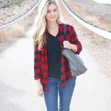 Aritzia TNA Oversized Fit Buffalo Plaid Button Up Top- Size S