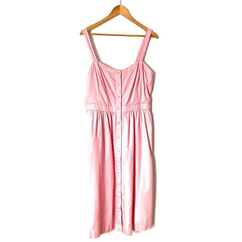 madewell pink dress Madewell Spaghetti Strap Hot Pink Dress