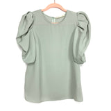 La Ven Mint Green Puff Sleeve Top- Size XS