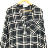 Lira Black Plaid Shirt Dress- Size S