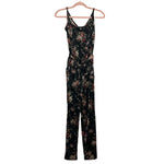 Mimi Chica Velvet Floral Jumpsuit- Size XS