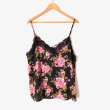 BP Black Floral Lace Trim Cami- Size 1X