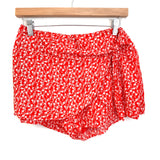 Favlux Red Floral Two Piece Skort Set- Size S
