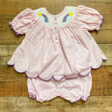 Poppy Kids Co. “Rosie” Smocked Unicorn and Rainbow Dress with Matching Bloomers- Size 2T (see notes)