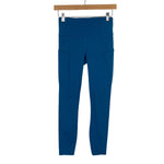 Lululemon Teal Side Pocket Exposed Seam Detail Leggings- Size 4 (Inseam 25")