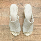 Caslon Tan Slip On Espadrille Wedge- Size 9