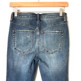 Free People Light Wash Distressed Raw Hem Jeans NWT- Size 26 (Inseam 25”)