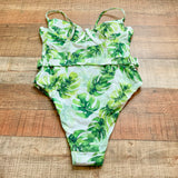Buddy Love Palm Print Belted One Piece NWT- Size M