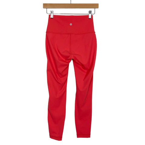 Lululemon Coral High Waisted Leggings- Size 4 (Inseam 25.5")