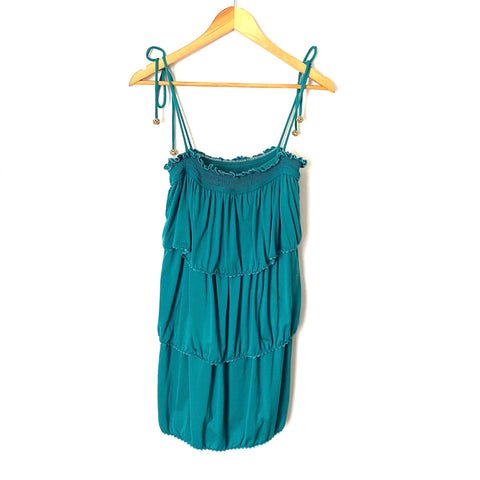 Juicy Couture Smocked Ruffle Tie Strap Dress- Size M