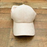 Bandier Light Pink Suede Like Baseball Cap