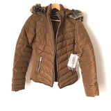 Snobbish Brown Removable Hood with Faux Fur NWT- Size S