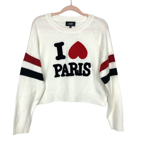 Marled By Olivia Culpo I Love Paris Crop Sweater- Size L