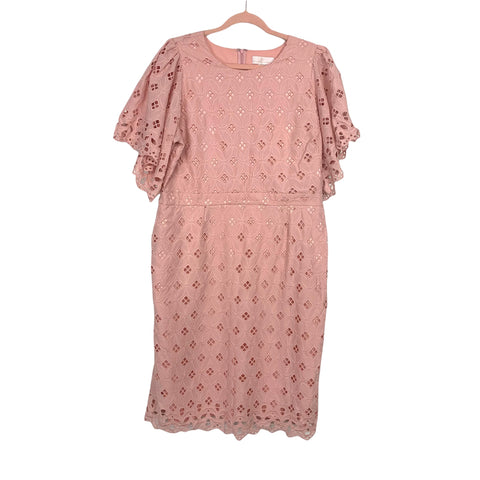 Rachel Parcell Blush Pink Eyelet Dress- Size XL (sold out online)