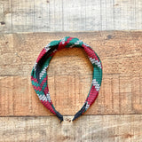 No Brand Red/Green/White Pattern Knot Headband
