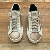 P448 Rose Gold Glitter Suede Trim and Calf Hair Heel Tab Sneakers- Size 41/US 10.5/11 (BRAND NEW, sold out online)