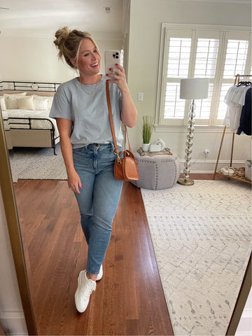 Madewell Dusty Pool Resourced BioFibre Seamed Tee- Size S (sold out online)